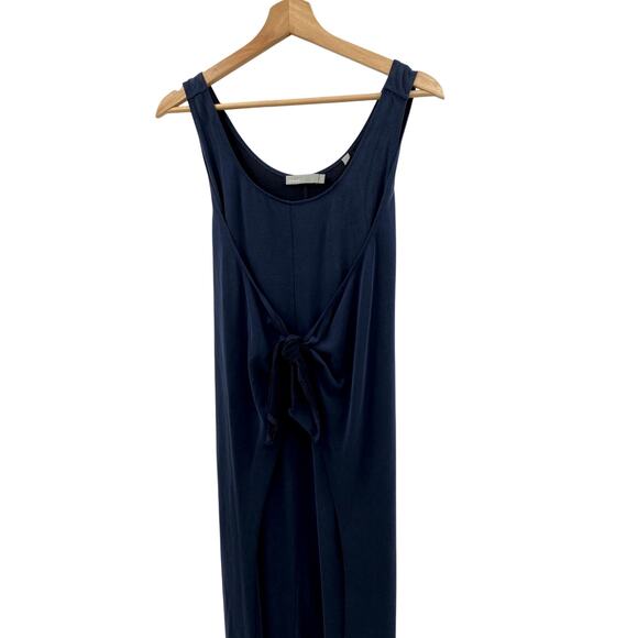 Vince XS Navy Blue Tie Front Wrap midi Tank Dress - Picture 3 of 7